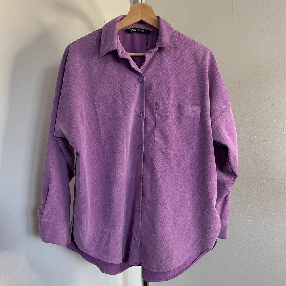 Zara Lavender Long-Sleeve Shirt
Size xs
